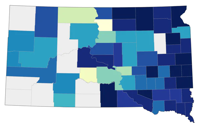 Rusty Blackbird county map