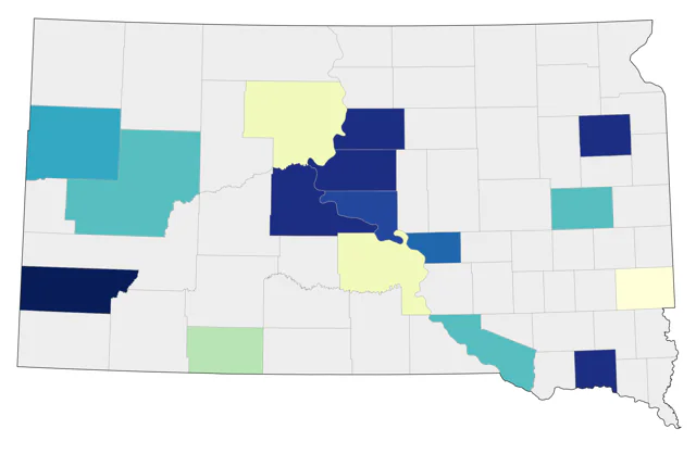 Sabine's Gull county map