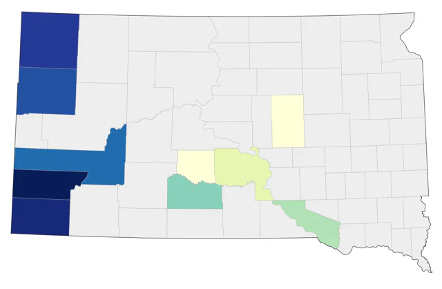Sage Thrasher county map