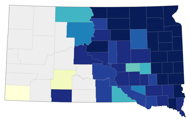 Sedge Wren county map