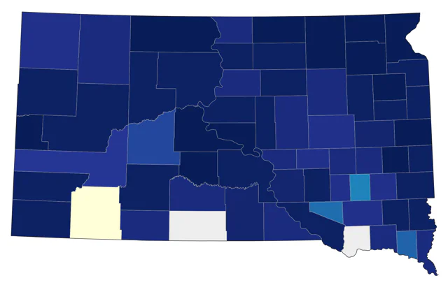 Snow Bunting county map