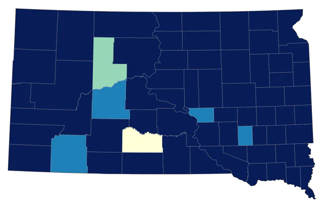 Song Sparrow county map