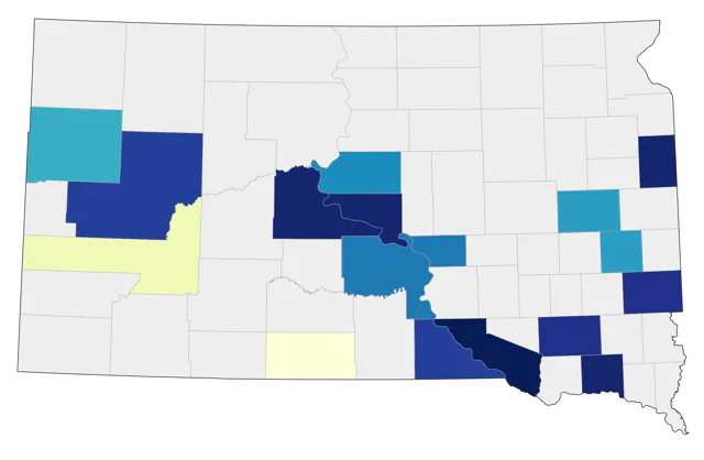 Surf Scoter county map