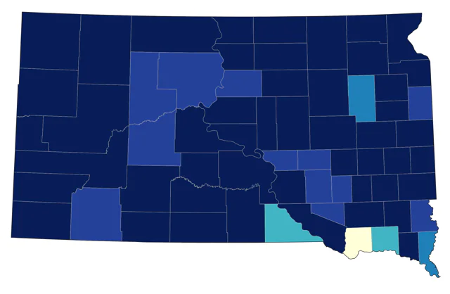 Swainson's Hawk county map