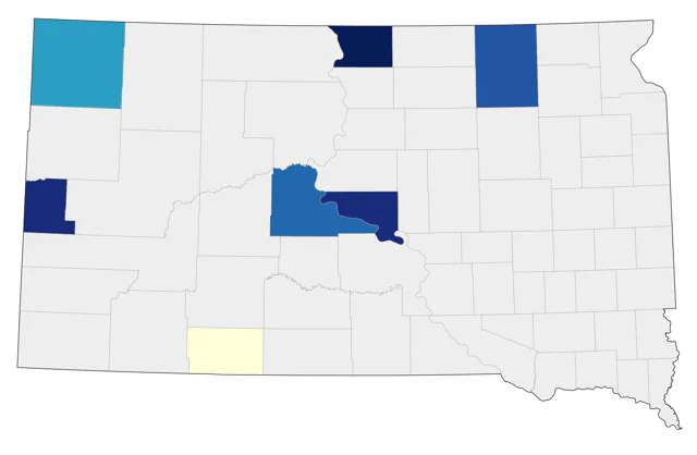 Townsend's Warbler county map