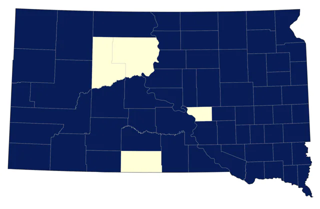 Tree Swallow county map