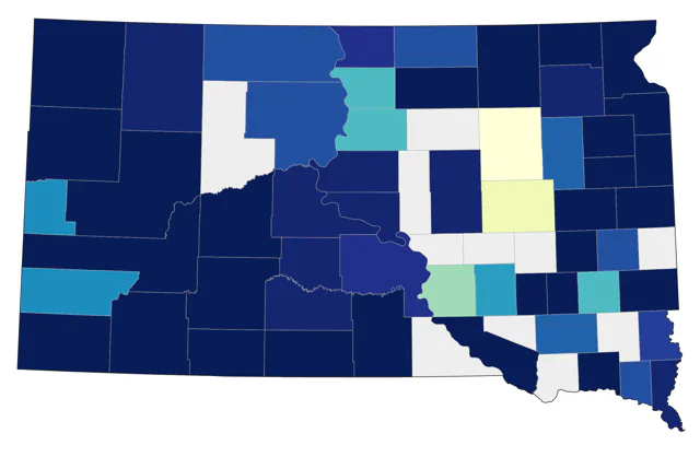 Trumpeter Swan county map