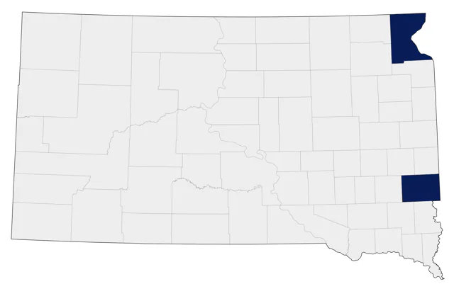 Tufted Titmouse county map
