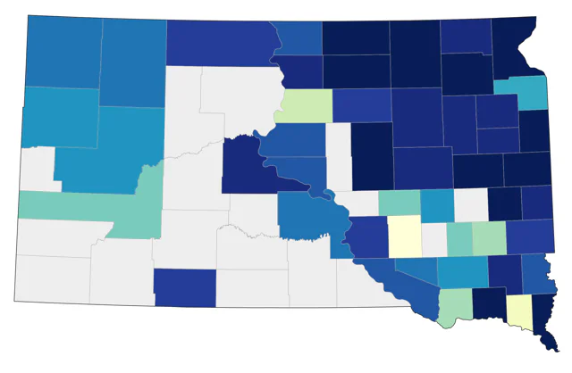 Tundra Swan county map