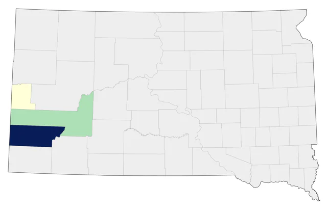 Virginia's Warbler county map