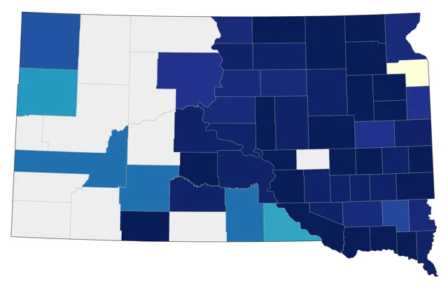 Western Cattle-Egret county map