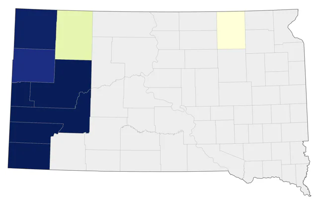 Western Flycatcher county map