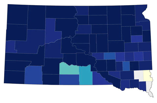Western Grebe county map