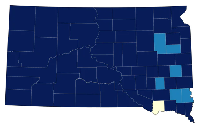 Western Kingbird county map