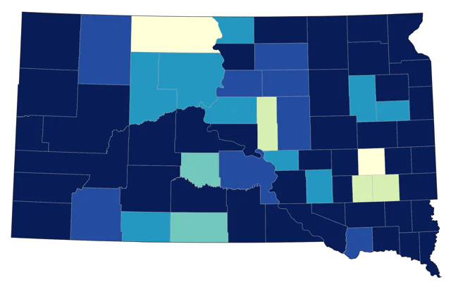 White-breasted Nuthatch county map