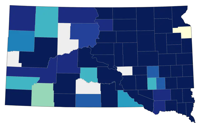 White-rumped Sandpiper county map