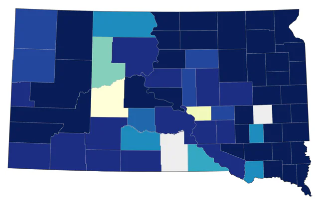 White-throated Sparrow county map