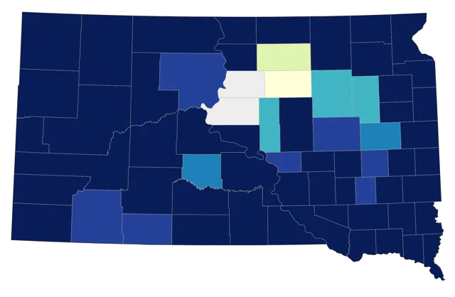 Wild Turkey county map