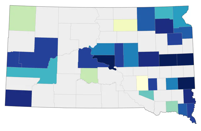 Winter Wren county map