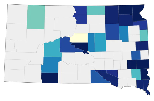 Yellow-bellied Flycatcher county map