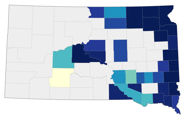Yellow-bellied Sapsucker county map