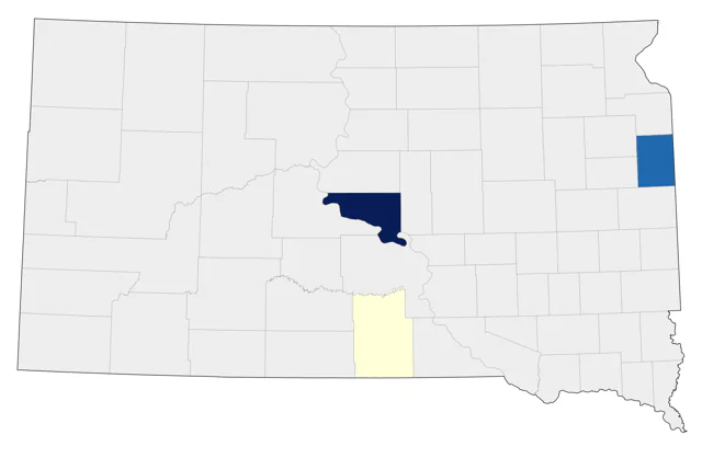 Yellow Rail county map