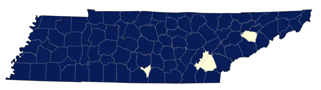 Acadian Flycatcher county map