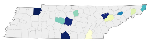 Allen's Hummingbird county map