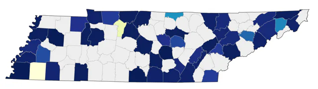 American Avocet county map