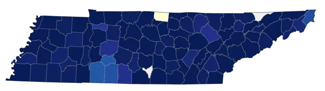 American Coot county map