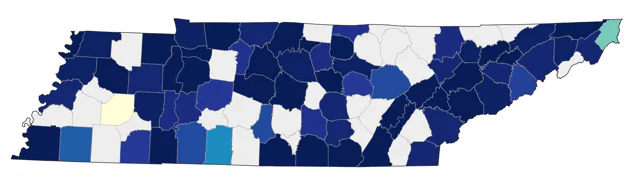 American Herring Gull county map