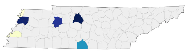 Arctic Tern county map