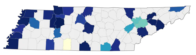 Baird's Sandpiper county map