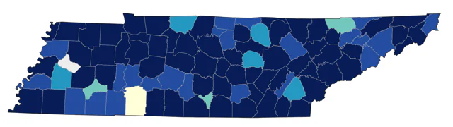 Bay-breasted Warbler county map