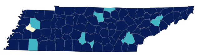 Black-and-white Warbler county map
