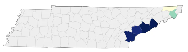 Black-capped Chickadee county map