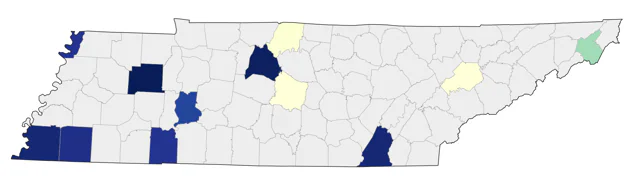 Black-headed Grosbeak county map