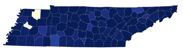 Blackburnian Warbler county map