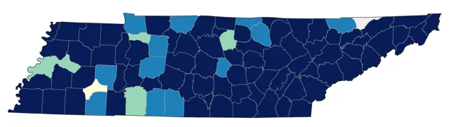 Brown Creeper county map