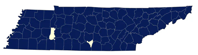 Brown Thrasher county map