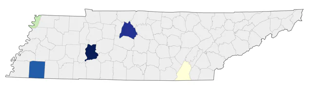 Budgerigar county map