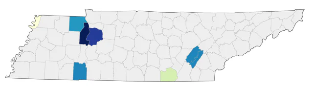 California Gull county map