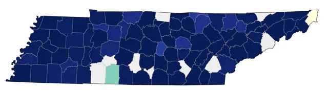Canvasback county map
