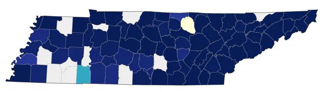 Cape May Warbler county map