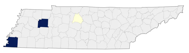 Carolina Parakeet county map