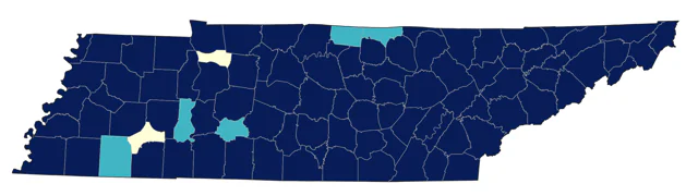 Cedar Waxwing county map