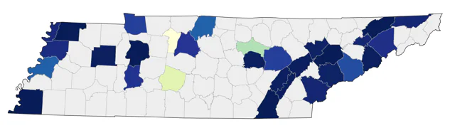 Common Gallinule county map