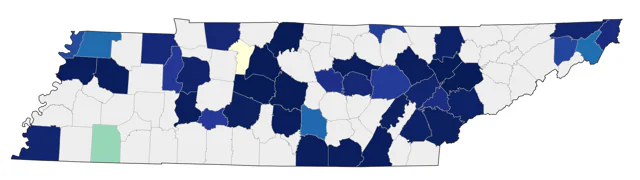 Connecticut Warbler county map