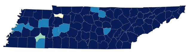Cooper's Hawk county map