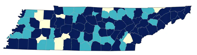 Eastern Screech-Owl county map